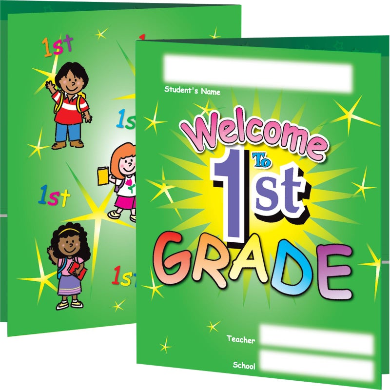 Really Good Stuff Welcome to First Grade Folders - 12 folders - Image 1